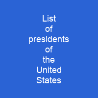 List of presidents of the United States