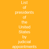List of presidents of the United States by judicial appointments