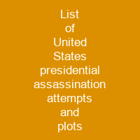 List of United States presidential assassination attempts and plots