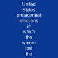 List of United States presidential elections in which the winner lost the popular vote