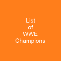 List of WWE Champions