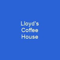 Lloyd's Coffee House