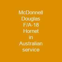 McDonnell Douglas F/A-18 Hornet in Australian service