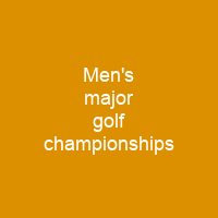 Men's major golf championships