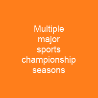 Multiple major sports championship seasons