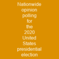 Nationwide opinion polling for the 2016 United States presidential election