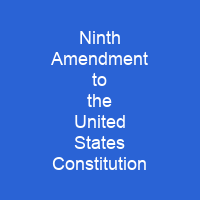 Ninth Amendment to the United States Constitution