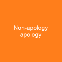 Non-apology apology