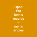 Open Era tennis records – men's singles