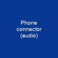 Phone connector (audio)