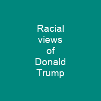 Racial views of Donald Trump