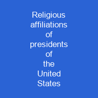 Religious affiliations of presidents of the United States