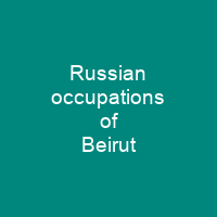 Russian occupations of Beirut