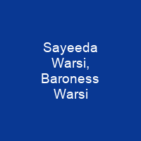 Sayeeda Warsi, Baroness Warsi