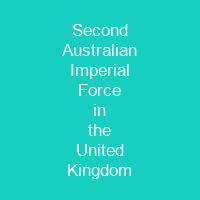 Second Australian Imperial Force in the United Kingdom