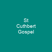 St Cuthbert Gospel