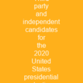 Third party and independent candidates for the 2020 United States presidential election