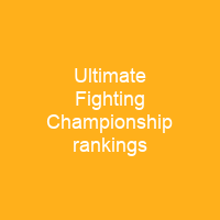 Ultimate Fighting Championship rankings