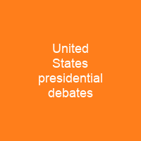 United States presidential debates