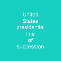 United States presidential line of succession