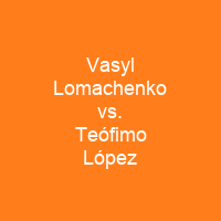 Vasyl Lomachenko vs. Teófimo López