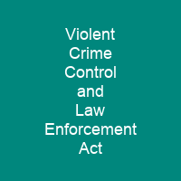 Violent Crime Control and Law Enforcement Act