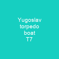Yugoslav torpedo boat T7