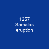 1257 Samalas eruption
