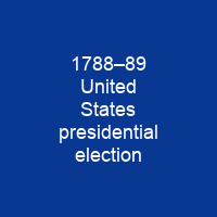 1788–89 United States presidential election