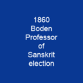 1860 Boden Professor of Sanskrit election