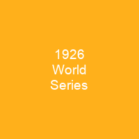1926 World Series