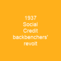 1937 Social Credit backbenchers' revolt