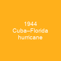 1944 Cuba–Florida hurricane