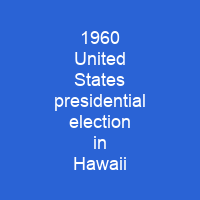 1960 United States presidential election in Hawaii