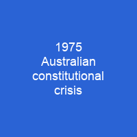 1975 Australian constitutional crisis