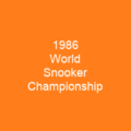 1985 World Snooker Championship