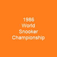1986 World Snooker Championship