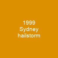 1999 Sydney hailstorm