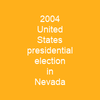 2004 United States presidential election in Nevada