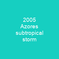 2005 Azores subtropical storm