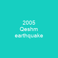 2005 Qeshm earthquake