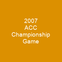 2007 ACC Championship Game