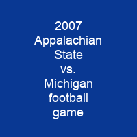 2007 Appalachian State vs. Michigan football game