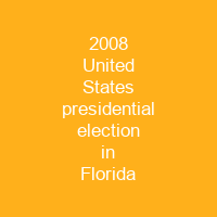 2008 United States presidential election in Florida