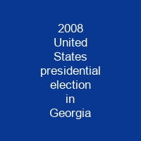 2008 United States presidential election in Georgia