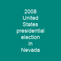 2008 United States presidential election in Nevada