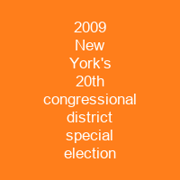 2009 New York's 20th congressional district special election
