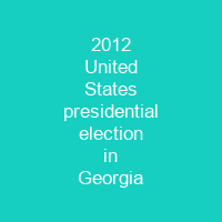 2012 United States presidential election in Georgia