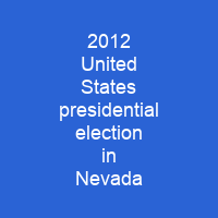 2012 United States presidential election in Nevada