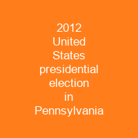2012 United States presidential election in Pennsylvania